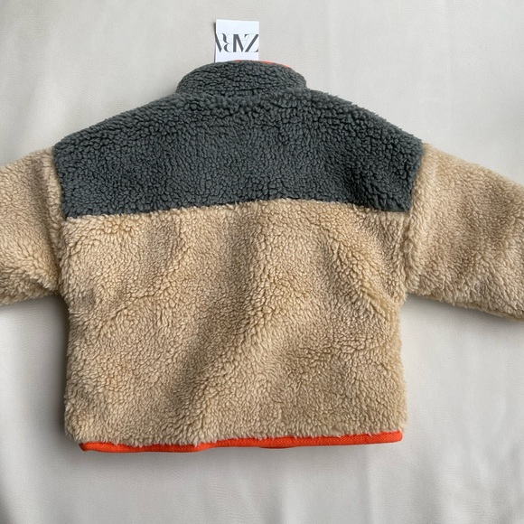 Zara Kids Faux Shearling Jacket 12-18 month and 18-24 months - Picture 9 of 16